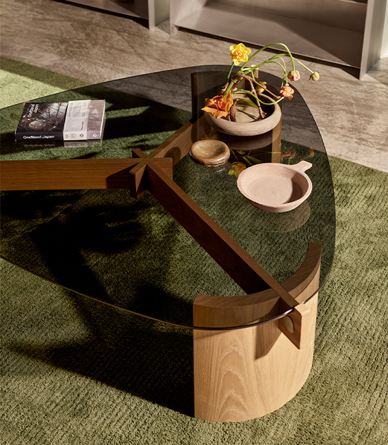 Flow End Table Flow Coffee Table Large | Oak Wood – Kita Living
