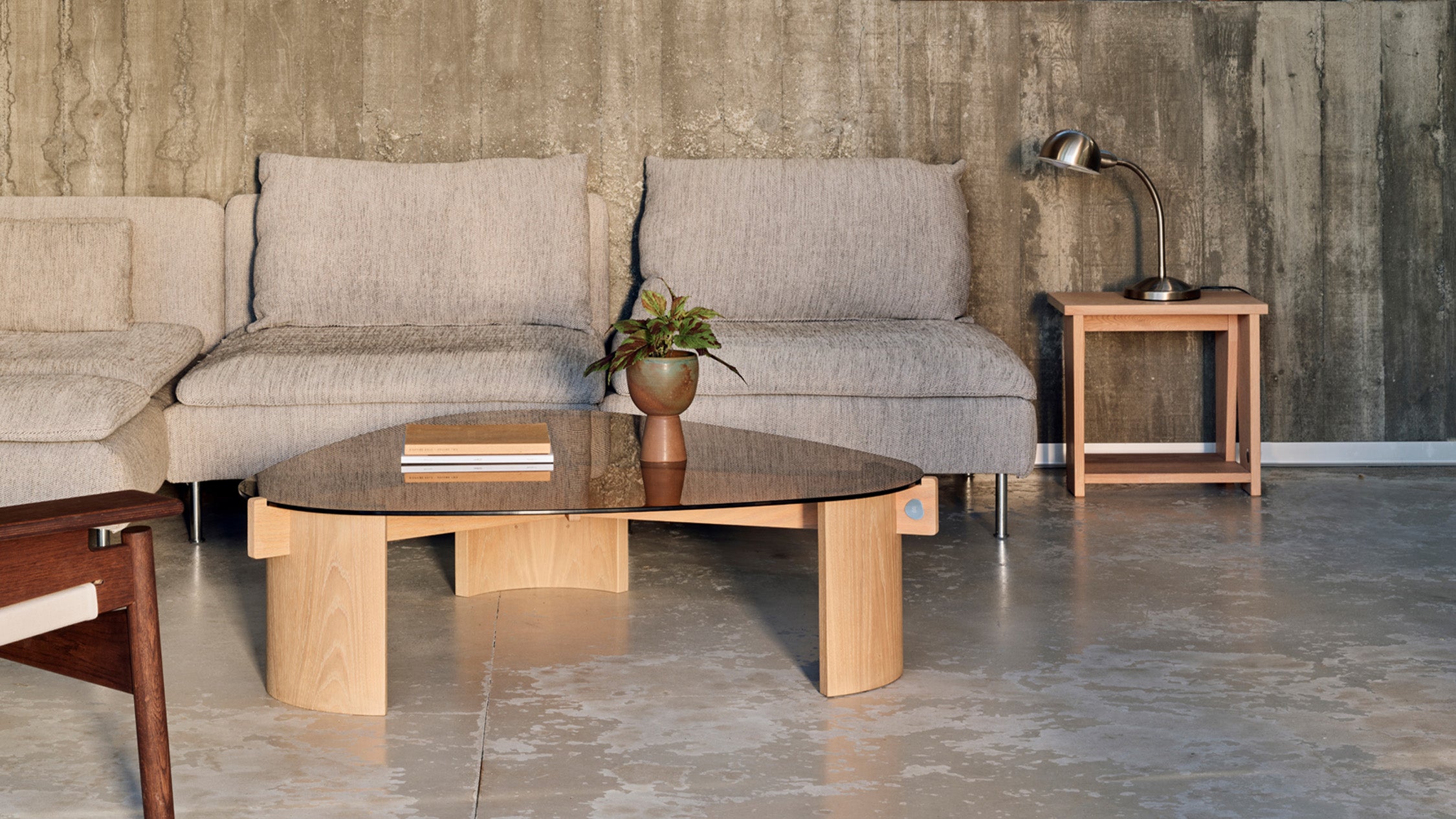 Flow End Table Flow Coffee Table Large | Oak Wood – Kita Living
